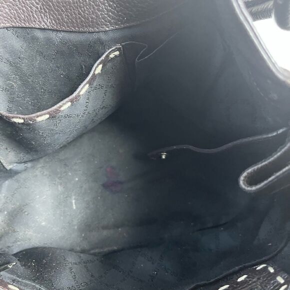 BCBGMAXAZRIA Hobo Leather dark Brown Bag Stitching accent,silver tone hardwares - Picture 16 of 16